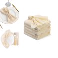thumbnail image 1 of Reusable Dinner Napkins,Set of 6 Reusable Dinner Cloth,QZS Durable Square Rustic Table Napkins for Wedding Party Dinners,16.5x16.5In, 1 of 6