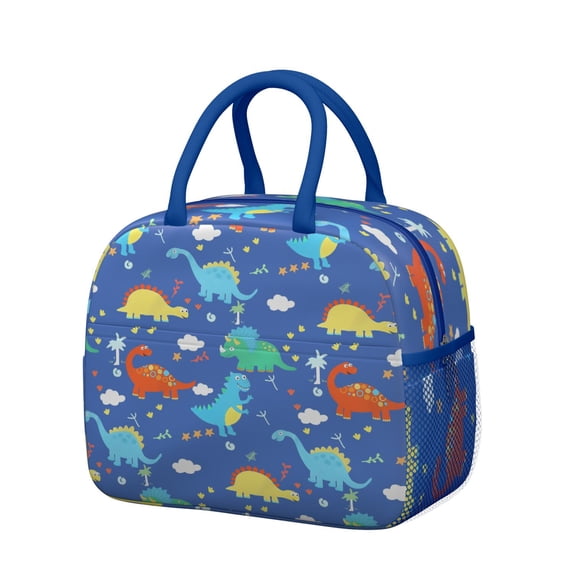 Reusable Dinosaur Lnsulated Lunch Bag for Women & Men-Leakproof Water-Resistant Cooler Tote,Large Capacity(10.6x8.7x6.3in)for Work,Office,Travel,Picnic,Beach.