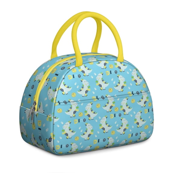 Reusable Dinosaur Lnsulated Lunch Bag for Women & Men - Leakproof Water-Resistant Cooler Tote, Large Capacity for Work,Travel,Picnic,Beach & Office.