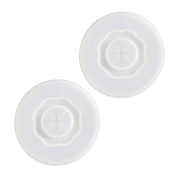 Reusable Dishwasher-Safe Silicone Drink Lid, 95mm Leakproof Flexible Cover with Straw Hole for Coffee Cups