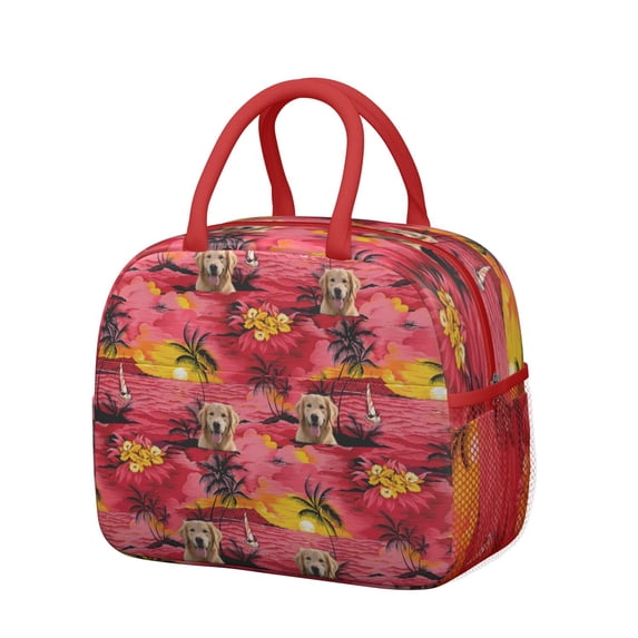 Reusable Dog Lnsulated Lunch Bag for Women & Men-Leakproof Water-Resistant Cooler Tote,Large Capacity(10.6x8.7x6.3in)for Work,Office,Travel,Picnic,Beach.