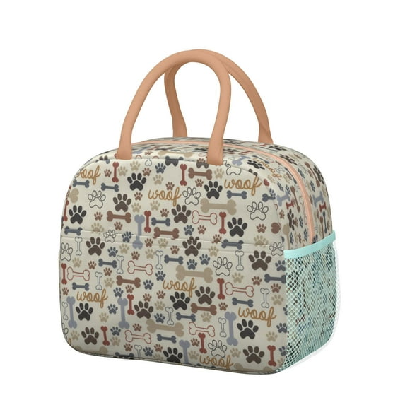 Reusable Dog Lnsulated Lunch Bag for Women & Men-Leakproof Water-Resistant Cooler Tote,Large Capacity(10.6x8.7x6.3in)for Work,Office,Travel,Picnic,Beach.