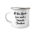 thumbnail image 1 of Reusable Domestic Shorthair Cat Gifts, All You Need is Love and a Domestic Shorthair, Christmas 12oz Camper Mug For Domestic Shorthair Cat, 1 of 2