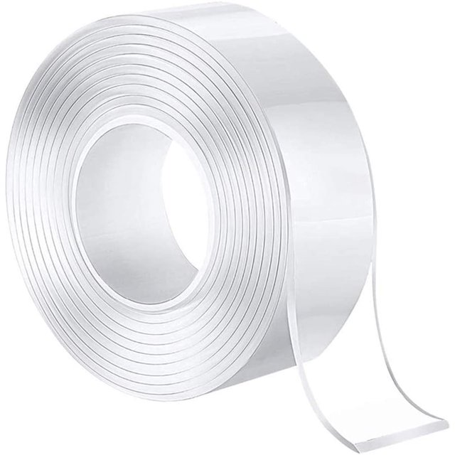 Reusable Double Sided Sticky Tape 5M(16.5FT), Nano Adhesive No Damage