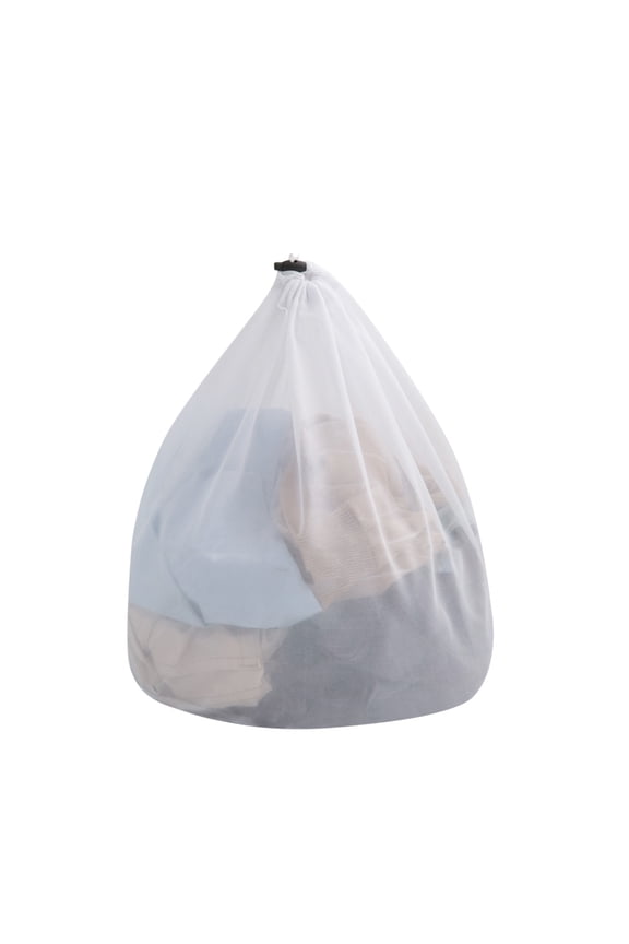 Reusable Drawstring Laundry Bag,Washing Net Bag Laundry Bag Mesh Strong Load Bearing with Drawstring Anti-Deform Tough Washing Net Bag Household Supplies Washing Net Bag Laundry Pouch,40*50cm