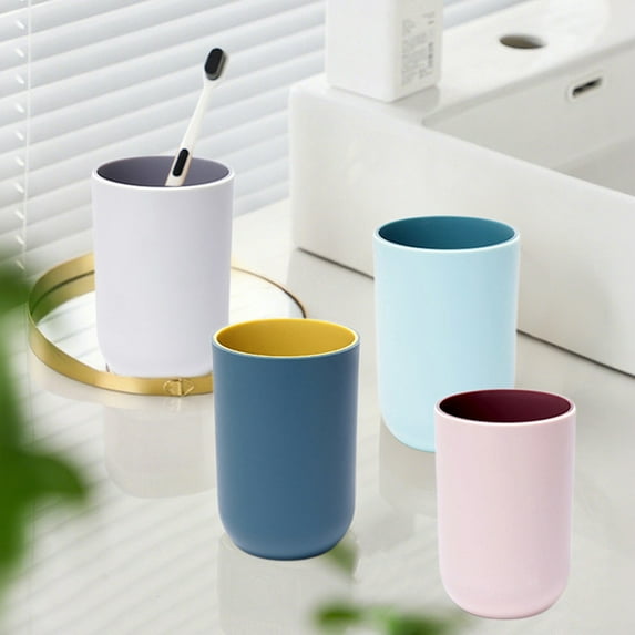 Reusable Drinking Cups under $5! kkbbma Unbreakable Reusable Drinking Cups, Plastic Toothbrush Cup Tumblers, Dishwasher Safe