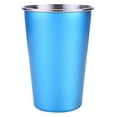 thumbnail image 1 of Reusable Drinking Glasses,17 oz Stainless Steel Water Cups,Metal Unbreakable Tumblers Heavy Duty,Tumbler Cups,Shatterproof Drinking Cups for Coffee Beer Wine,Dishwasher Safe(4.9x3.5")(Blue2), 1 of 4