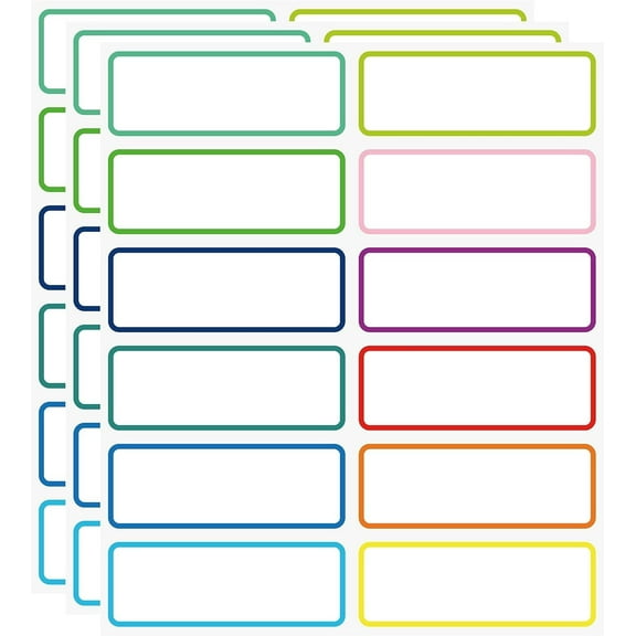 Reusable Dry Erase Labels Sticky Notes for Storage Bins Organizing Jar Pantry, Waterproof Removable Label Stickers for Kitchen Office School All Purpose Use (1.25 * 3.5 inches Mullticolor)