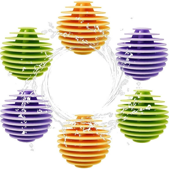 Reusable Dryer Bs Anti Static, 6 PCS Laundry Agitator for Laundry, Non-Toxic Washing Tangle Free Washer, Softens Fabrics, Prevents Tangles, Enhances ing (Lar)