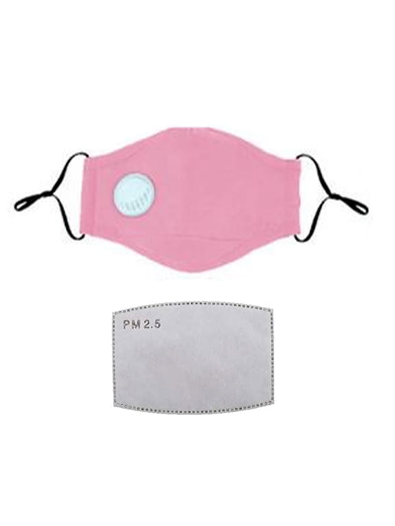 Reusable Dual Air Breathing Valve Face Mask Cover with Activated Carbon Filter