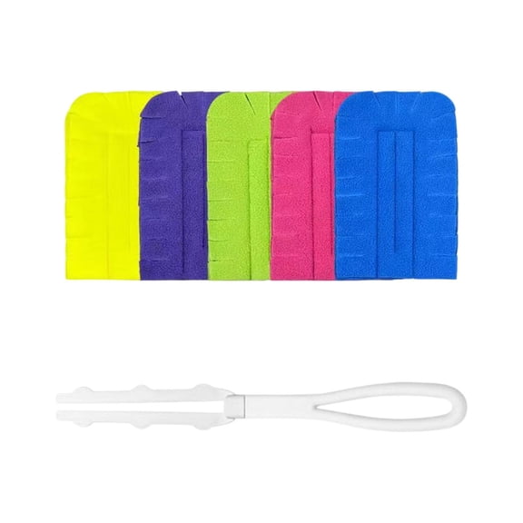 Reusable Duster Refills Compatible,Feather Dusters,Microfiber Pads Washable Durable,Home Cleaning Fleece Pads,Blinds/Furniture/Cars,Electrostatic Dust Trap,Machine Washable,Furniture,Fan (5pc)