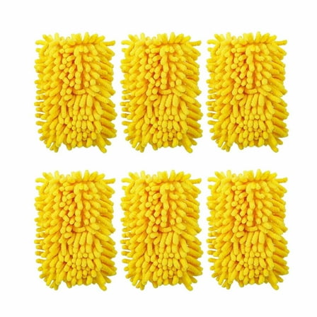 Reusable Duster Replacement Heads for Sweeper Mops, Microfiber Cleaning Pads for Dirt & Pet Hair, Machine Washable, Heavy Duty, Multi-Purpose 6-Pack