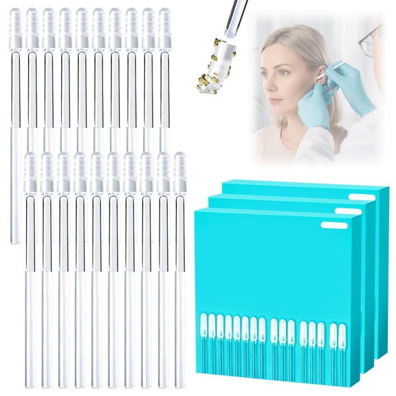 Reusable Ear Cleaner Sticky Pick, Adhesive Earwax Removal Swabs with Soft Flexible Tip, Washable Ear Cleaning Sticks, Reusable Sticky Swabs with Dust-Proof Storage Case