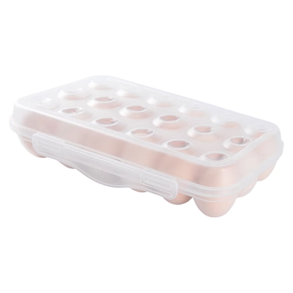 Reusable Egg Carton With Lid 18/12 Grid Stackable Fridge Egg Holder Tray For Kitchen Restaurant & Camping Storage Clear Storage Containers with Lids Fridge Organizer Set Rice Container Storage