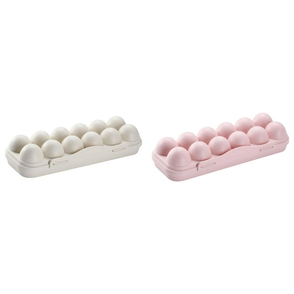 Reusable Egg Carton With Lid 12 Grid Stackable Fridge Egg Holder Tray For Kitchen Restaurant & Camping Storage 1pc