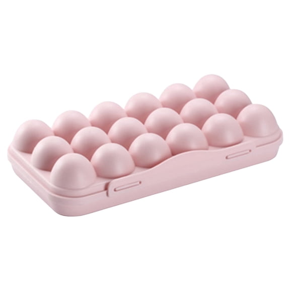 Reusable Egg Carton With Lid Stackable Fridge Organizer Tray For Kitchen Restaurant Camping Food Storage Container