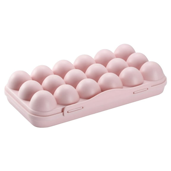 Reusable Egg Carton with Lid - 18-Grid Stackable Storage Container for Kitchen Restaurant & Camping Use Efficient Organizer for Eggs