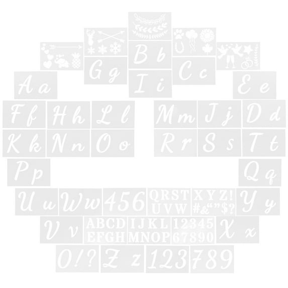 Reusable English Alphabet Template Light Weight Stencils