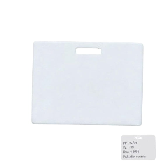 Reusable Erasable ID Badge Sticky Notes, Wipeable Plastic Card with Pen for Labeling Name Tags Inventory Office