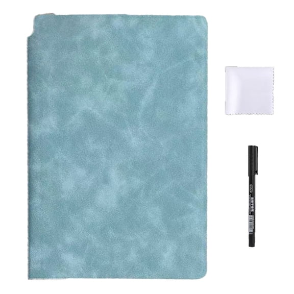 Reusable Erasable Notepads Writing Pad 6.61x9.53Inch Light Weight Portable PU Whiteboard Notebook for Daily Note Taking