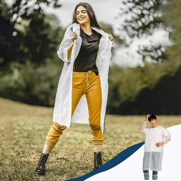 Reusable Eva Rain Ponchos for Men and Women, Lightweight Tear-resistant Rain Gear, Travel Outdoor Concert Emergency Protection, All-weather Portable Raincoat Organizational Solution, AESTIVO