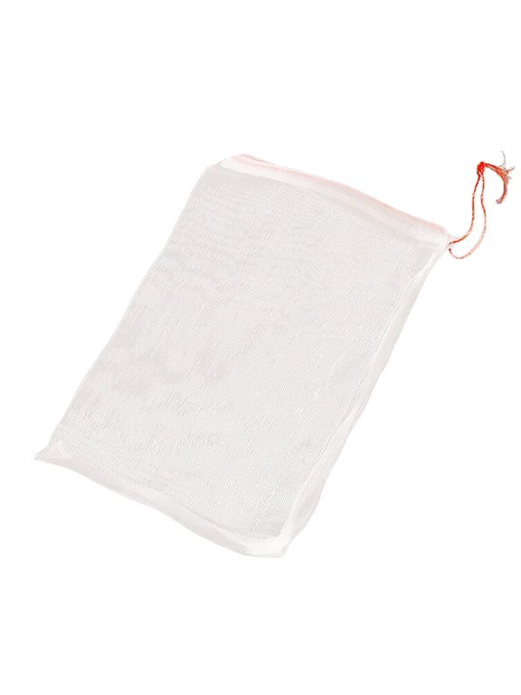 Reusable Extra-Fine Mesh Straining Bag (3.93x5.9 inch) - Multipurpose for Fruit Trees, Nut Milk, Filtering & Home Brewing, Durable & Washable,3.93 x 5.9 inch,White