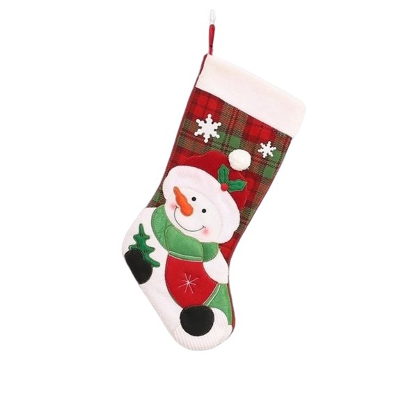 Reusable Fabric Christmas Stocking Gift Bag, Hanging Tree Pouch, Holiday Packaging for Family Party, Home Mantel Layout