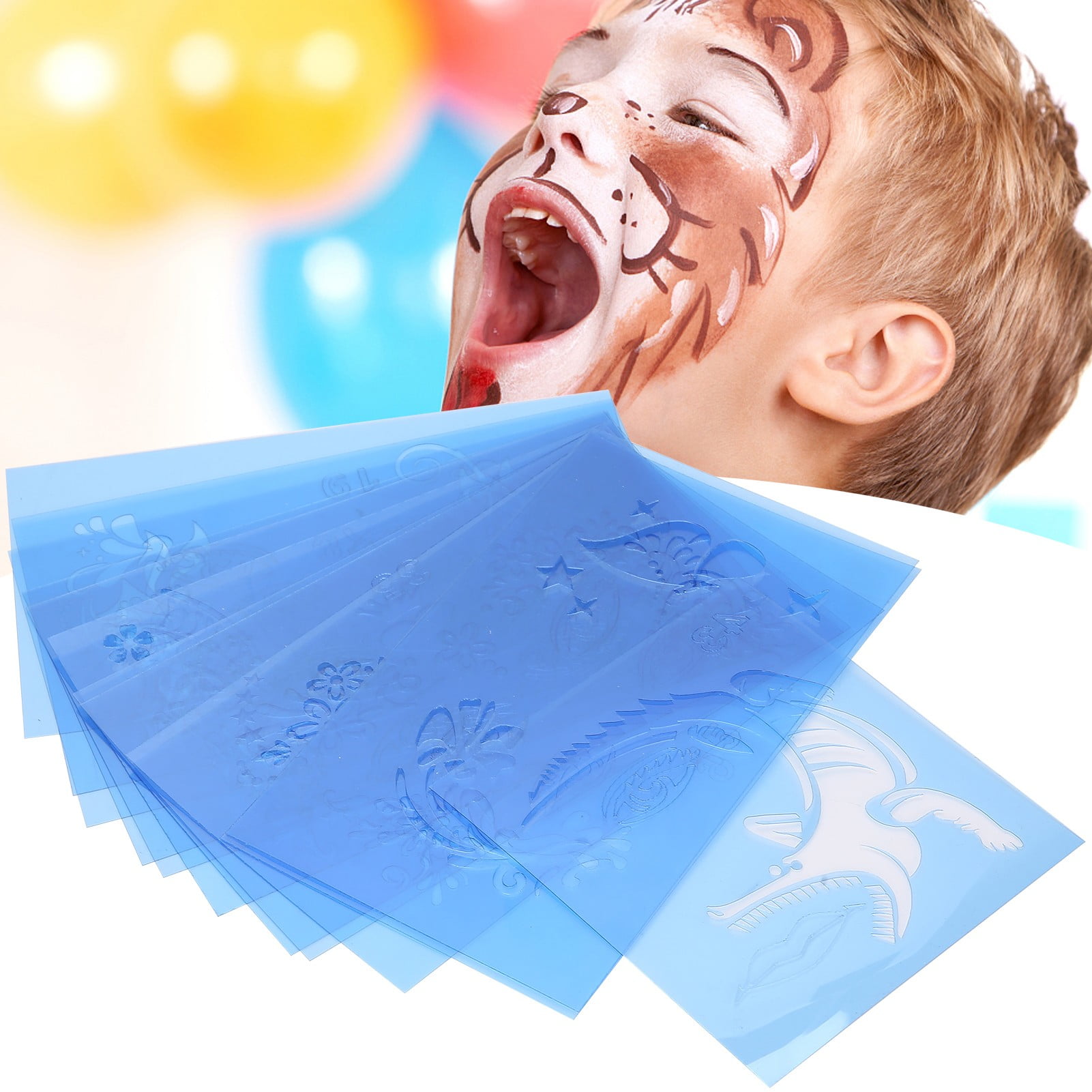 Reusable Face Paint Template Face Painting Template PET Face Painting reusable-face-paint-template-face-painting-template-pet-face-painting