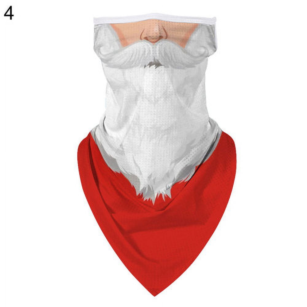 Reusable Face Scarf with Ear Loops, Kids Christmas Neck Gaiter Face