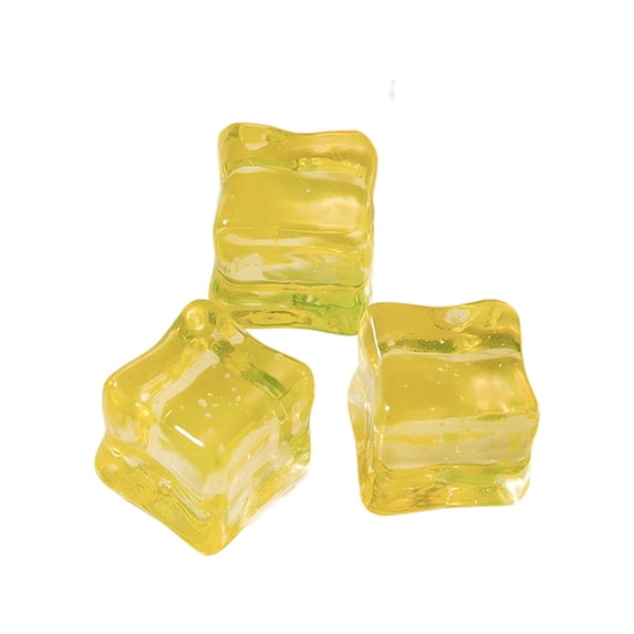 Reusable Fake Ice Cubes & Plastic Ice Cubes 10 Pack Transparent Luminous Simulation Blocks for Bar Photography Props Fish Tank Decor Wedding Party Shop Window Vase Fillers Ornament