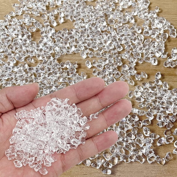 Reusable Fake Ice Cubes for Rock Crystals Treasure Gems for Table Scatters, Vase Fillers, Wedding Photography Props Vase Fillers