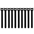 thumbnail image 1 of Reusable Fastening Cable Ties, Cosmug T-Type Cable Tie Straps, 10pcs Hook and Loop Fastener, for Home, Office and Data Cable Organization (Black), 1 of 9
