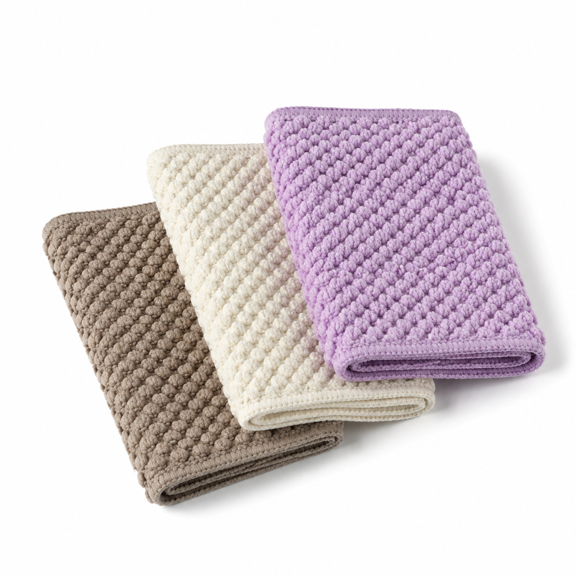 Reusable Fiber Counter Cloths 3 Pack, High Absorbency For Everyday Cleaning