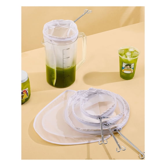 Reusable Filter Bags Cheesecloth Strainer Bag With Handle Mesh For Nut Juice