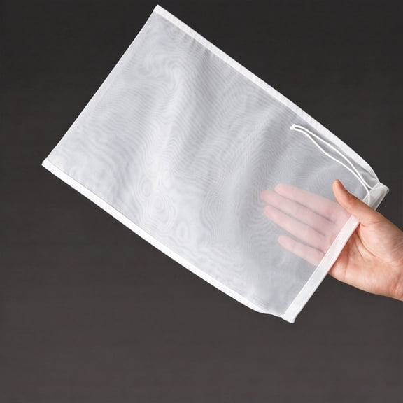 Reusable Fine Mesh Strainer Bag, 10Pcs Washable Drawstring Filter Bag For Home Cooking Food Straining Applications