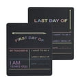 thumbnail image 1 of Reusable First & Last Day of School Chalkboard Sign. Photo Prop Board, Black w/color print - 12 x 10 rectangle set of 2, 1 of 7