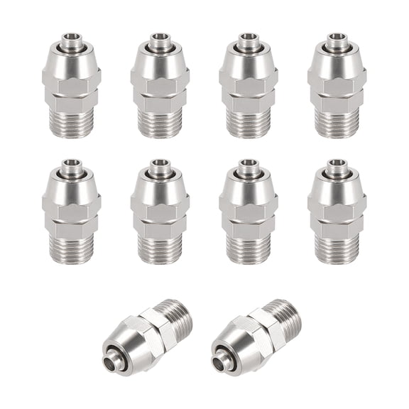 Reusable Fitting, Adapter 1/8" G Male x 13/64" Hose ID Quick Coupler Air Hose Plug 10pcs