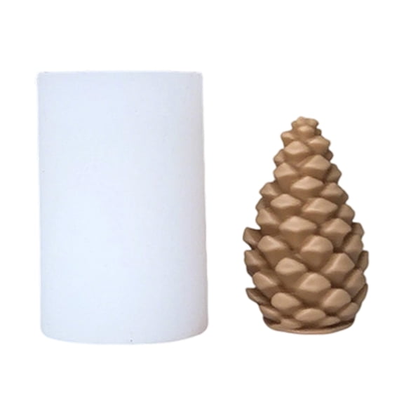 Reusable Flexible Pinecone Shaped Silicone Mould for Christmas Casting and Plasters Craft