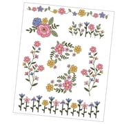 Reusable Floral Embroidery Stencil Paper for Fabric Projects Adults & Kids Washable Designs