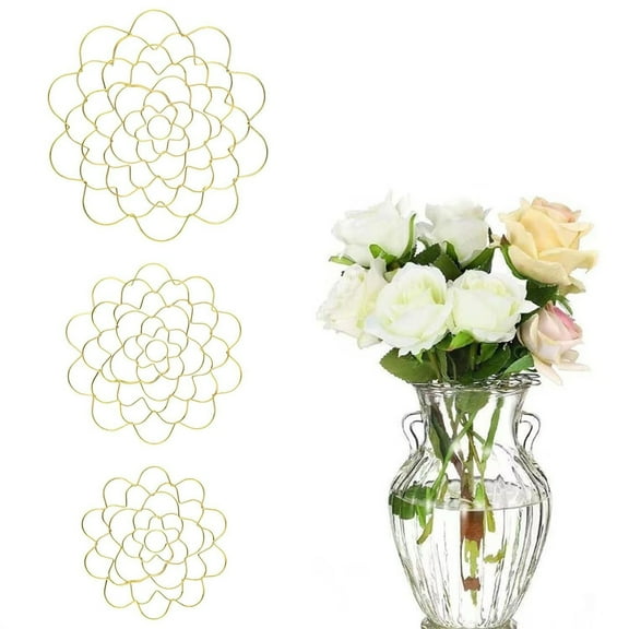 Reusable Floral Grid for Vase, 3pcs Stainless Steel Wire Flower Arranging Tool