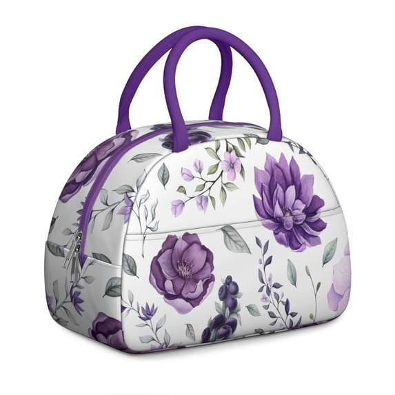 Reusable Floral Lnsulated Lunch Bag for Women & Men - Leakproof Water-Resistant Cooler Tote, Large Capacity for Work,Travel,Picnic,Beach & Office.