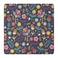 thumbnail image 1 of Reusable Floral Print Square Tablecloth with Elastic Hem, Premium Polyester with Water-Repellent Coating Perfect for 36x36 Inch Tables, Protects Tables from Spills and Stains, 1 of 6