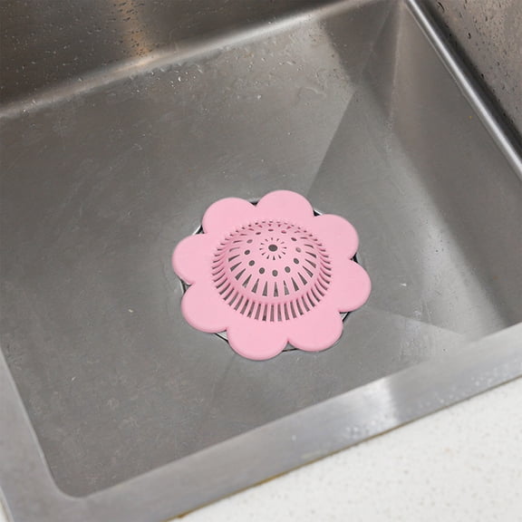 Reusable Flower-Shaped Sink Drain Protector Hair Catcher Strainer Filter for Kitchen and Bathroom Anti-Clogging