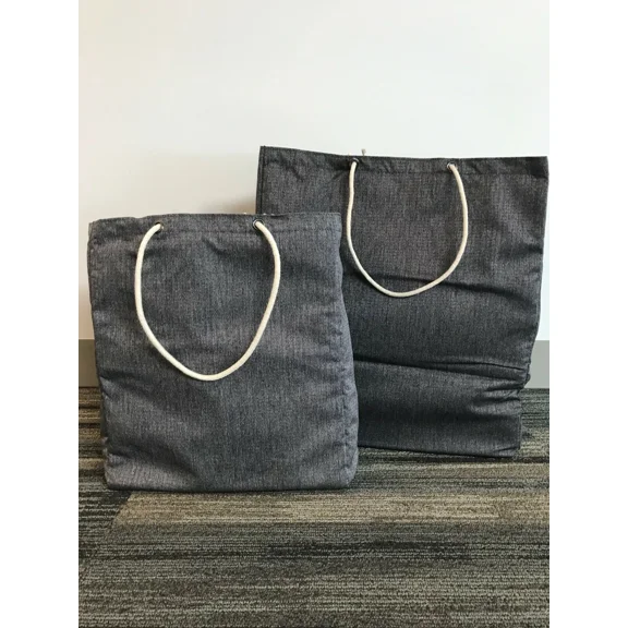 Reusable Foldable 2 Tote Bag Set - Perfect For Groceries, Storage, Car, Gift Bag