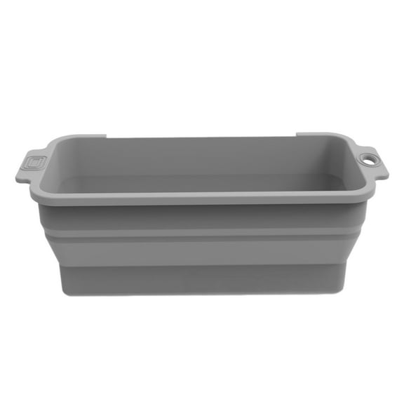 Reusable Foldable Griddle Pan Liners Silicone BBQ Grease Catcher Cup High Heat Resistant Oil Tray Container for Grill Griddle Accessories Dishwasher Safe 21 5x9x8cm Gray