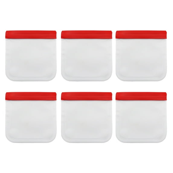 Reusable Food Storage Bags 6 pieces Reusable Freezer Bags