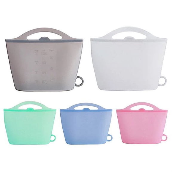 Windfall Reusable Food Storage Bags Leakproof Freezer Bag Extra Thick Leakproof Silicone and Plastic Free Lunch Bags Food Storage Freezer Safe