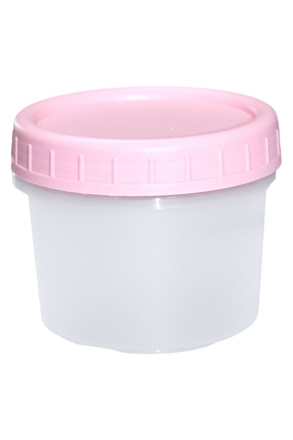 1Pc Soup Container,Round Food Storage Containers,Freezer Storage Containers,Plastic Food Storage Containers with Twist Top Lids,Leakproof,Ideal for Meal Prep,Leftovers and Pantry(Pink 160ml)