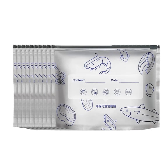 Reusable Food Storage And Preservation Slider Bags With A Stand Up Bottom Design Made Of Aluminum Foil Material Suitable For Kitchen Food Storage And Freezable Reusable Food Containers Sandwich Food