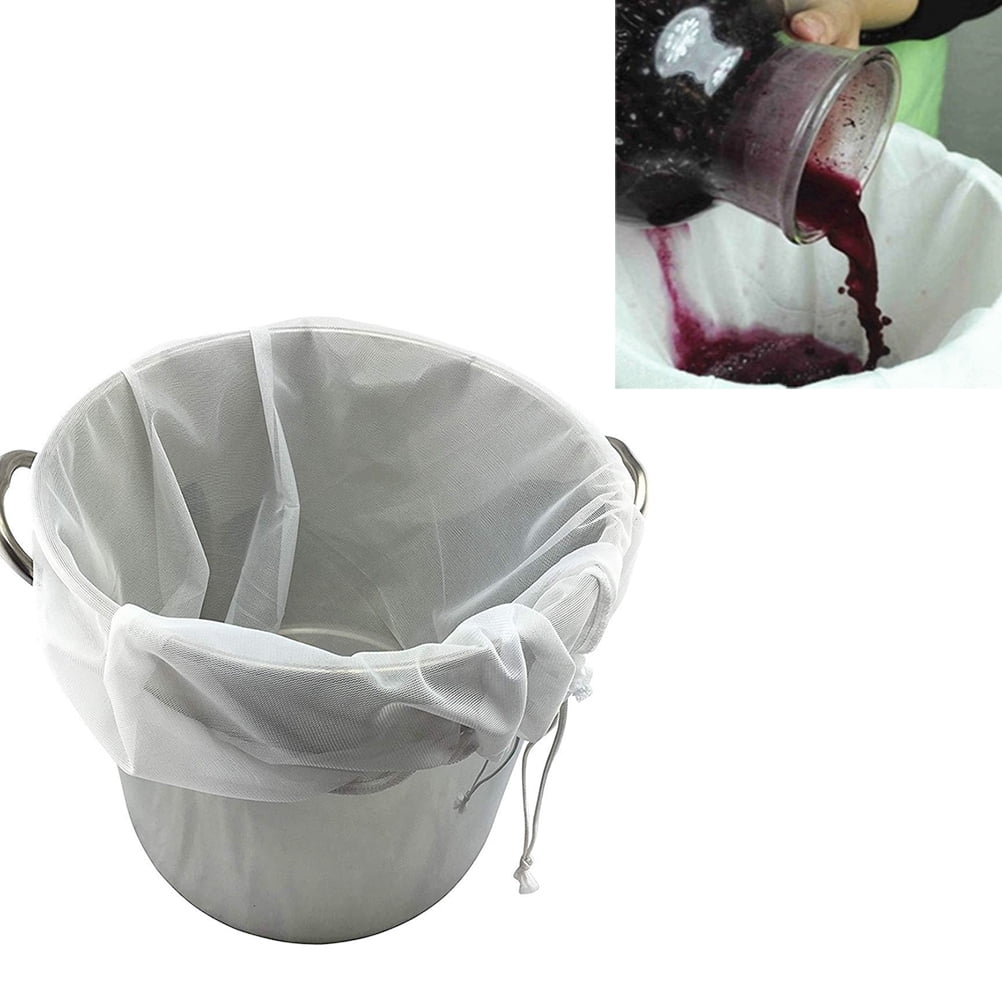 Drawstring Net Filter Reusable Food Strainer Bag Fine Mesh Filter Drawstring Mesh Pouch ...